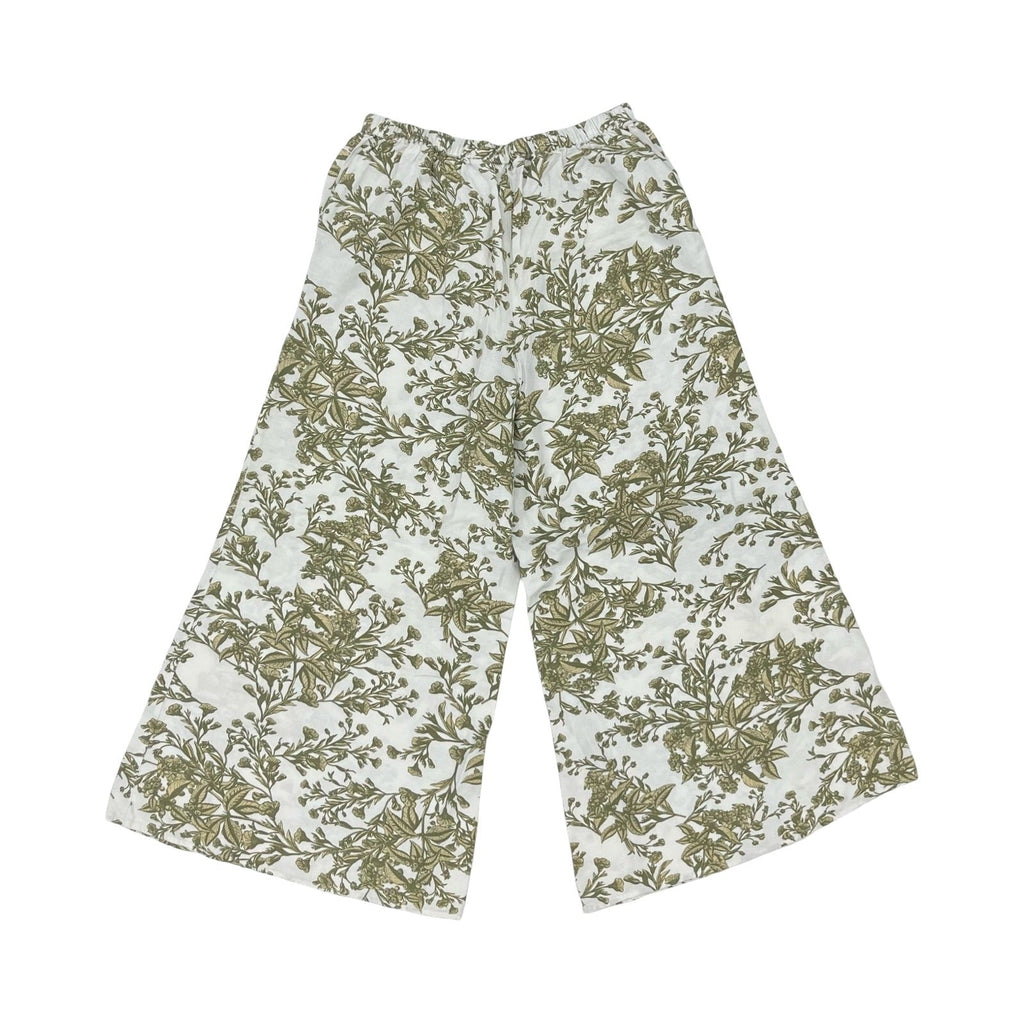 Pants Wide Leg By Clothes Mentor In Green & White, Size:L