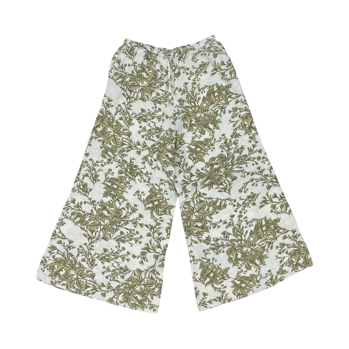 Pants Wide Leg By Clothes Mentor In Green & White, Size:L