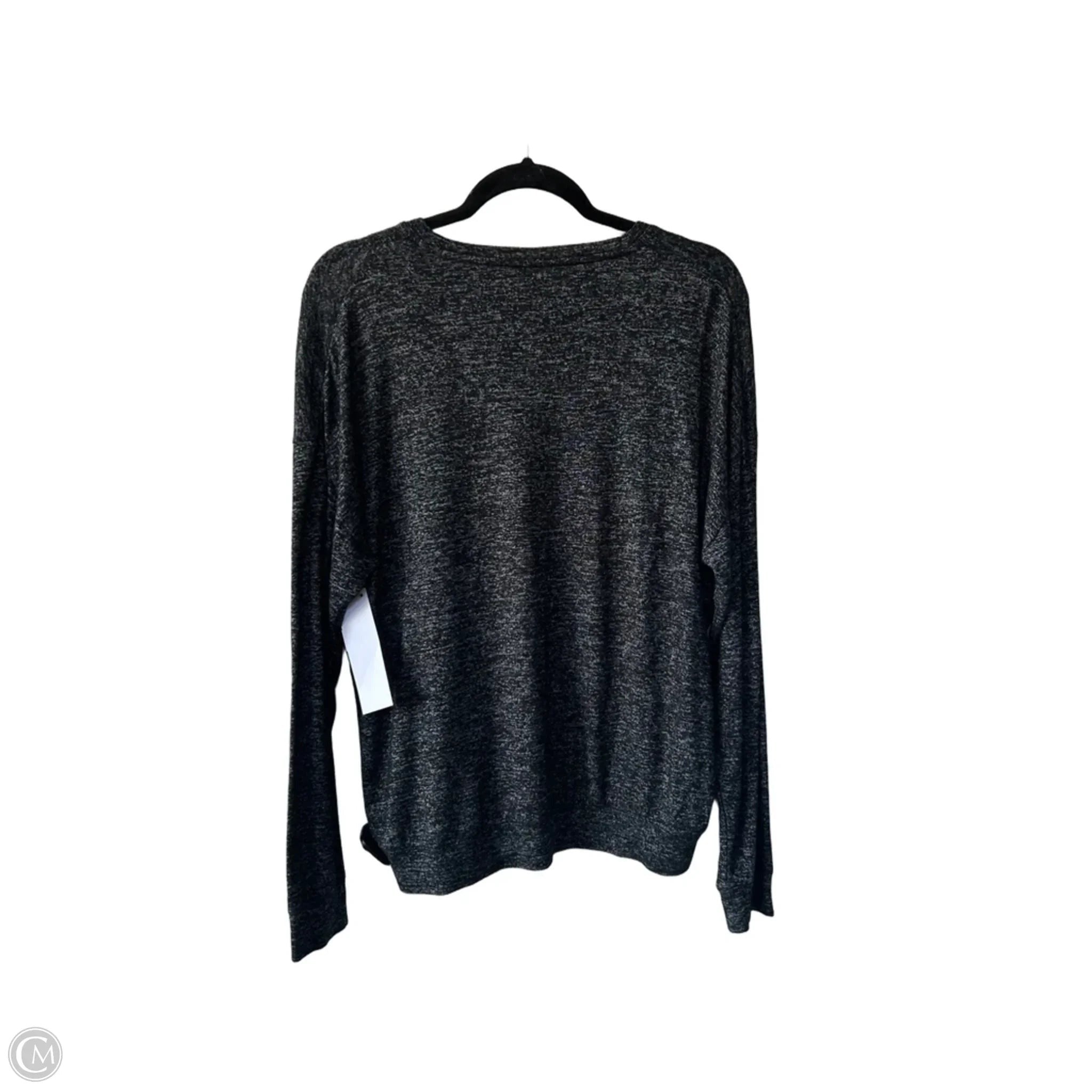 Athletic Top Long Sleeve Crewneck By Athleta In Black & Grey, Size: Xs