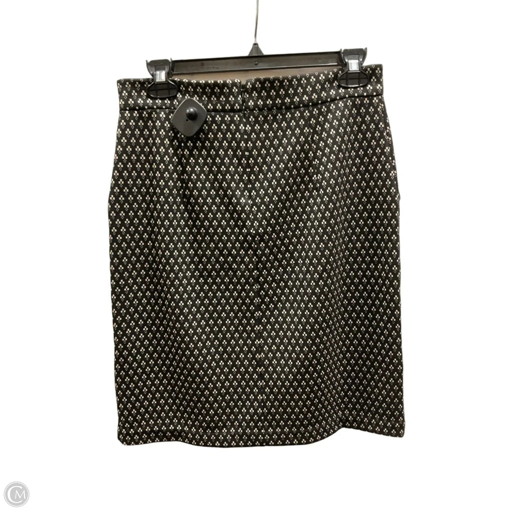 Skirt Midi By Banana Republic In Black & White, Size: 6