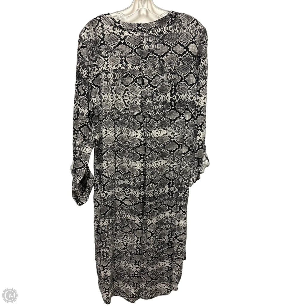 Dress Casual Midi By Alex & Lili In Snakeskin Print, Size: L