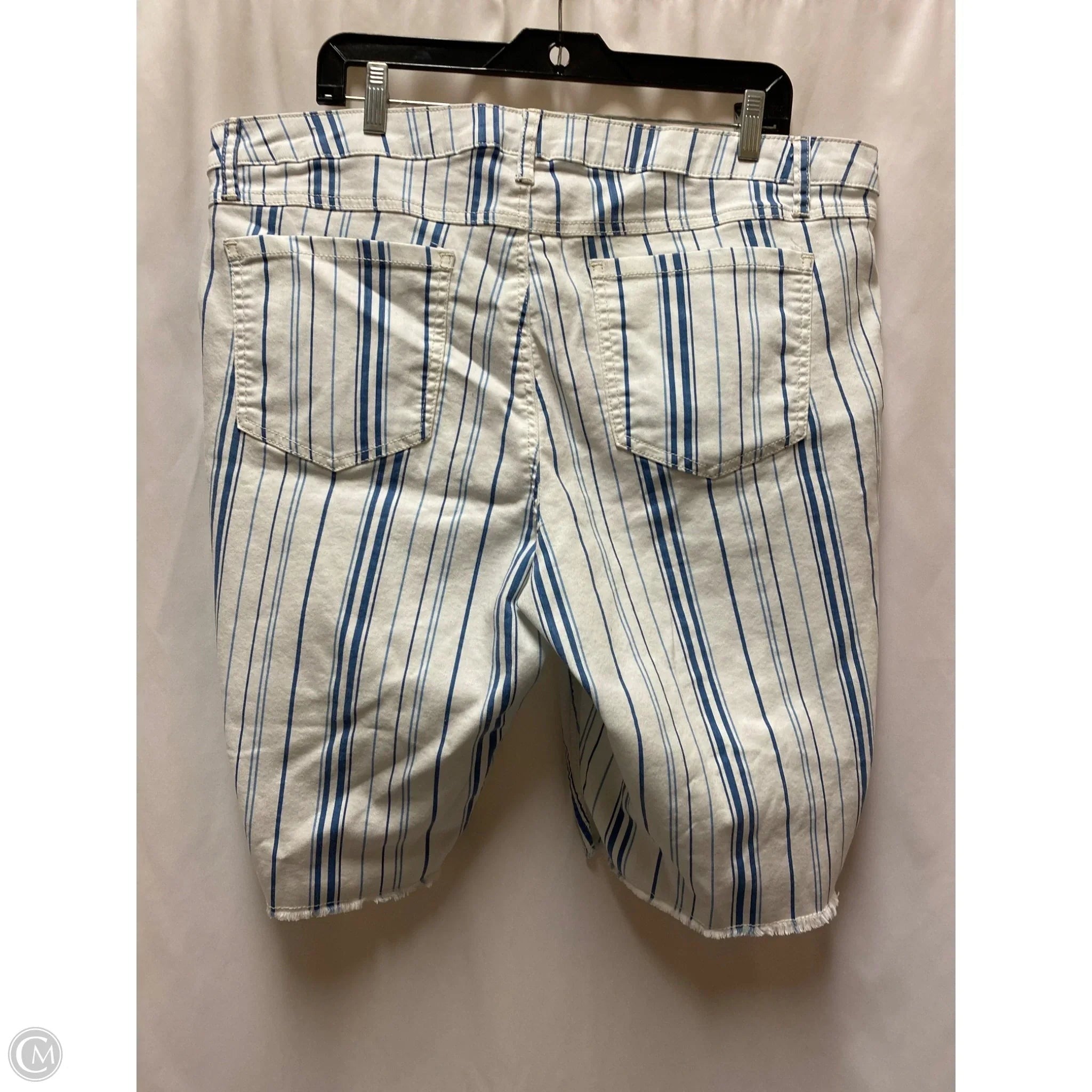 Shorts By Cato In Blue & White, Size: 18