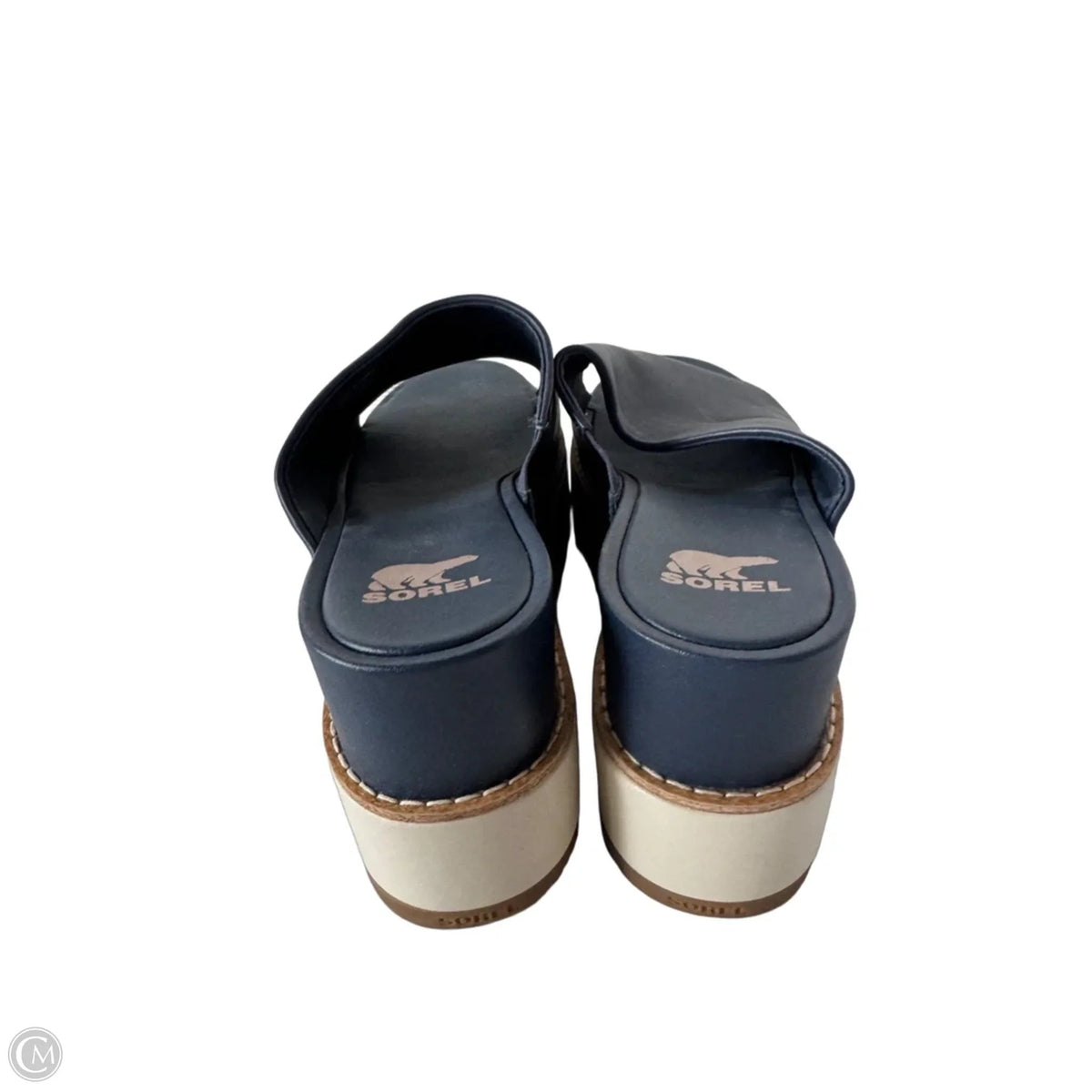 Sandals Heels Wedge By Sorel In Blue, Size: 10.5