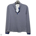 Athletic Top Long Sleeve Collar By Fairway and Greene In Blue, Size: S