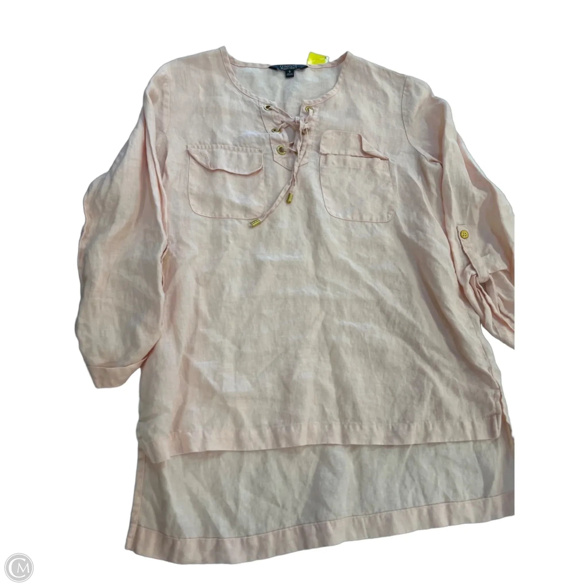 Top 3/4 Sleeve By Ellen Tracy In Peach, Size: S