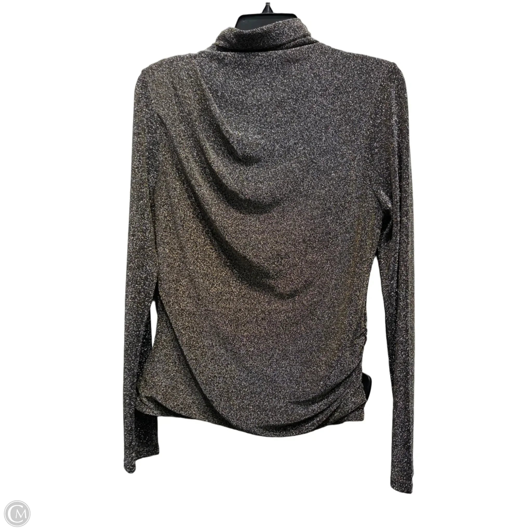 Top Long Sleeve By White House Black Market In Black & Gold, Size: M
