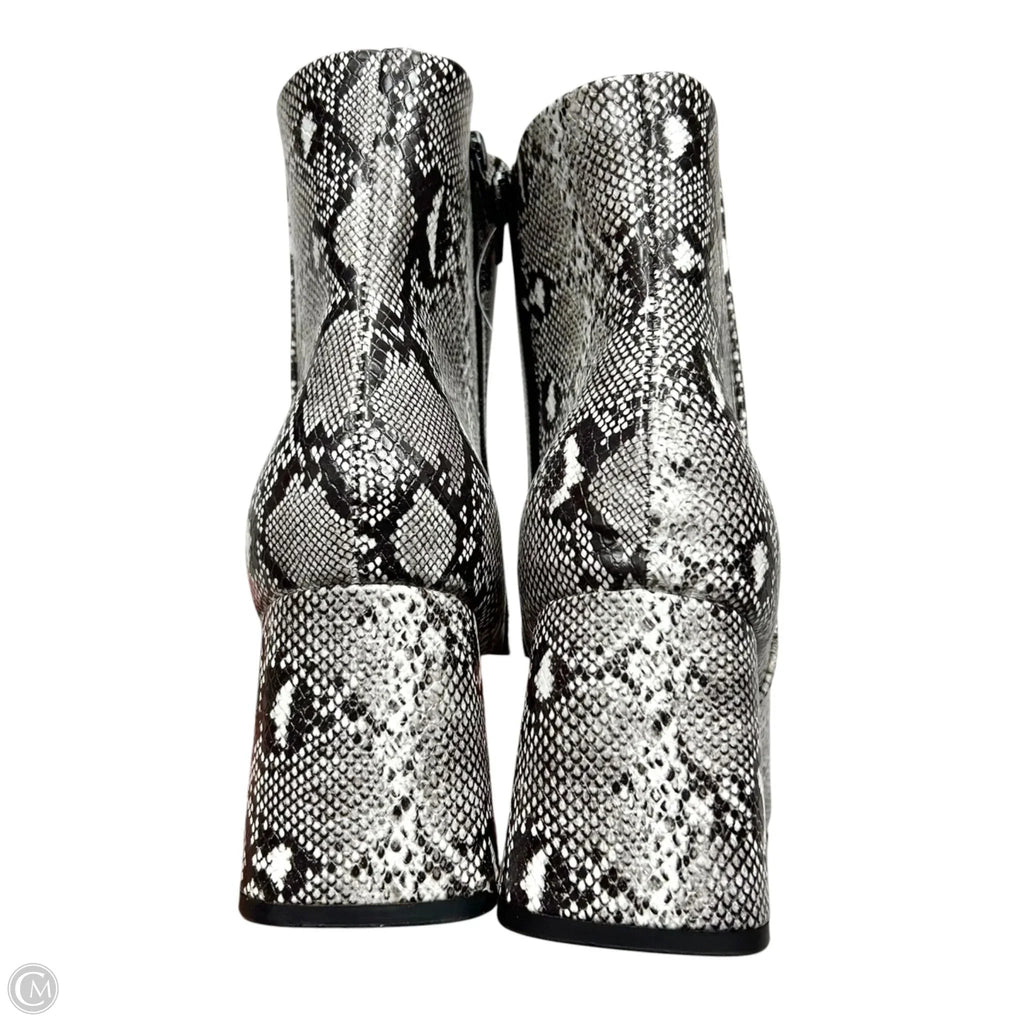Boots Ankle Heels By Madden Girl In Snakeskin Print, Size: 8.5