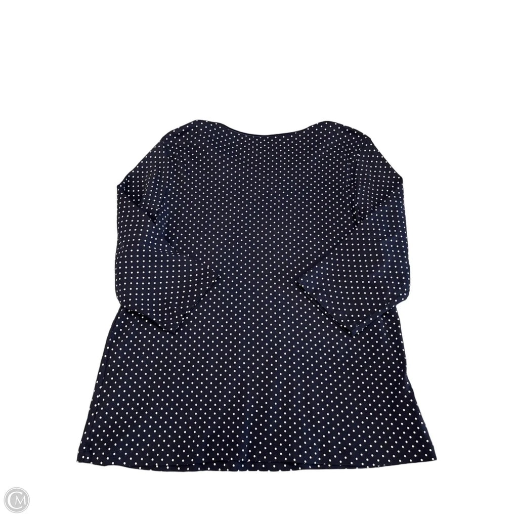 Top 3/4 Sleeve By Christopher And Banks In Polkadot Pattern, Size: Xl