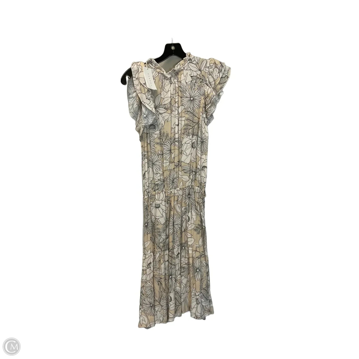Dress Casual Midi By Clothes Mentor In Beige, Size: Xs