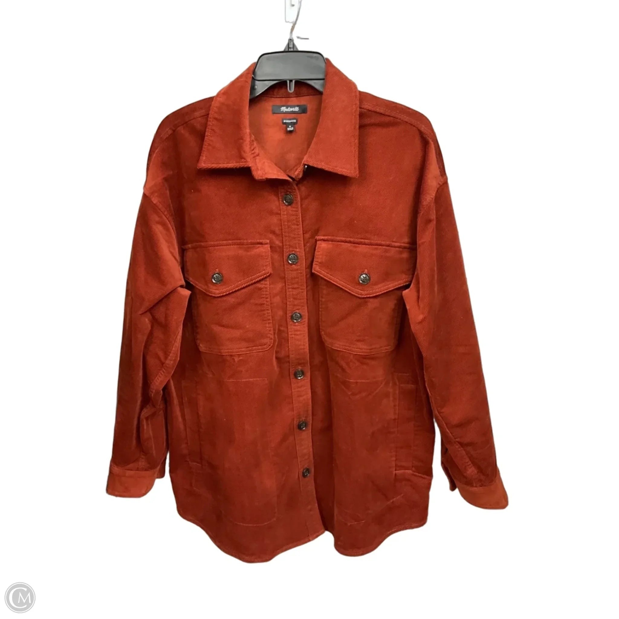 Jacket Shirt By Madewell In Brown, Size: M