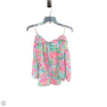 Top 3/4 Sleeve Designer By Lilly Pulitzer In Blue & Pink, Size: L