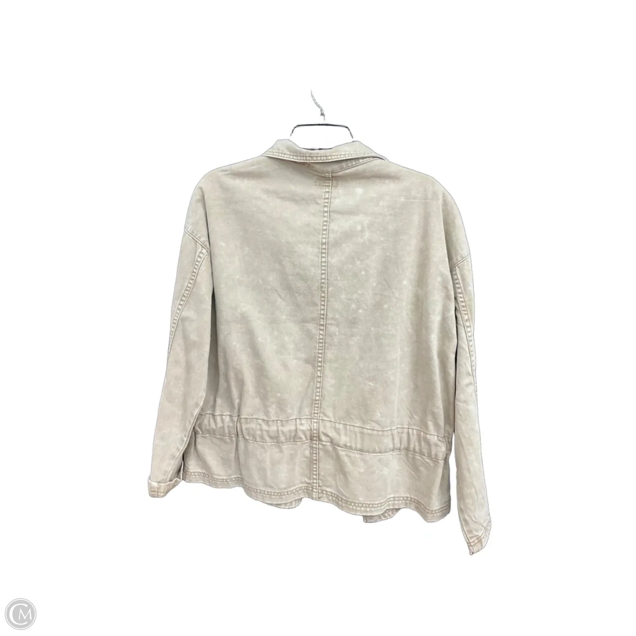 Jacket Denim By Easel In Tan, Size: S