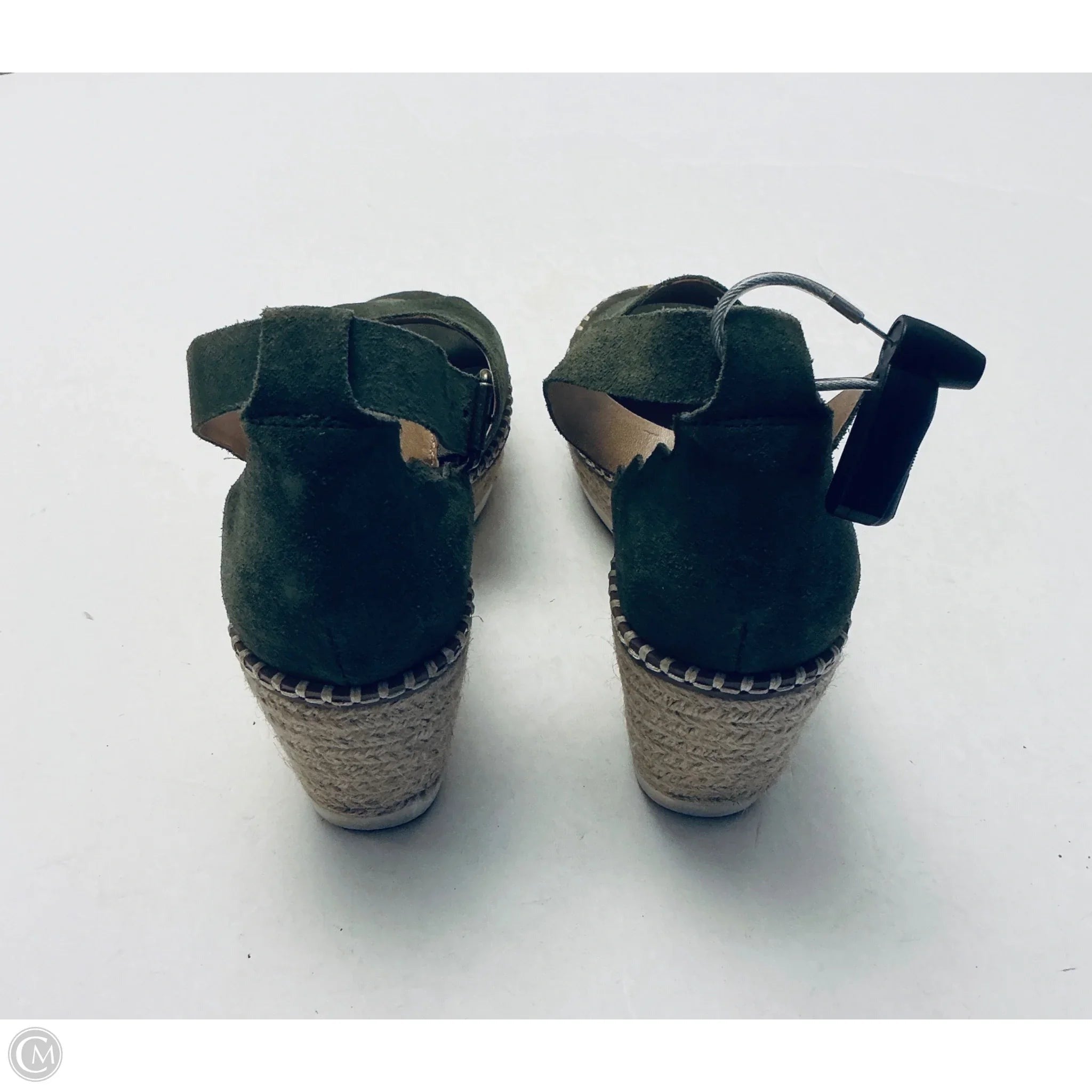 Sandals Heels Wedge By Crown Vintage In Green, Size: 8.5