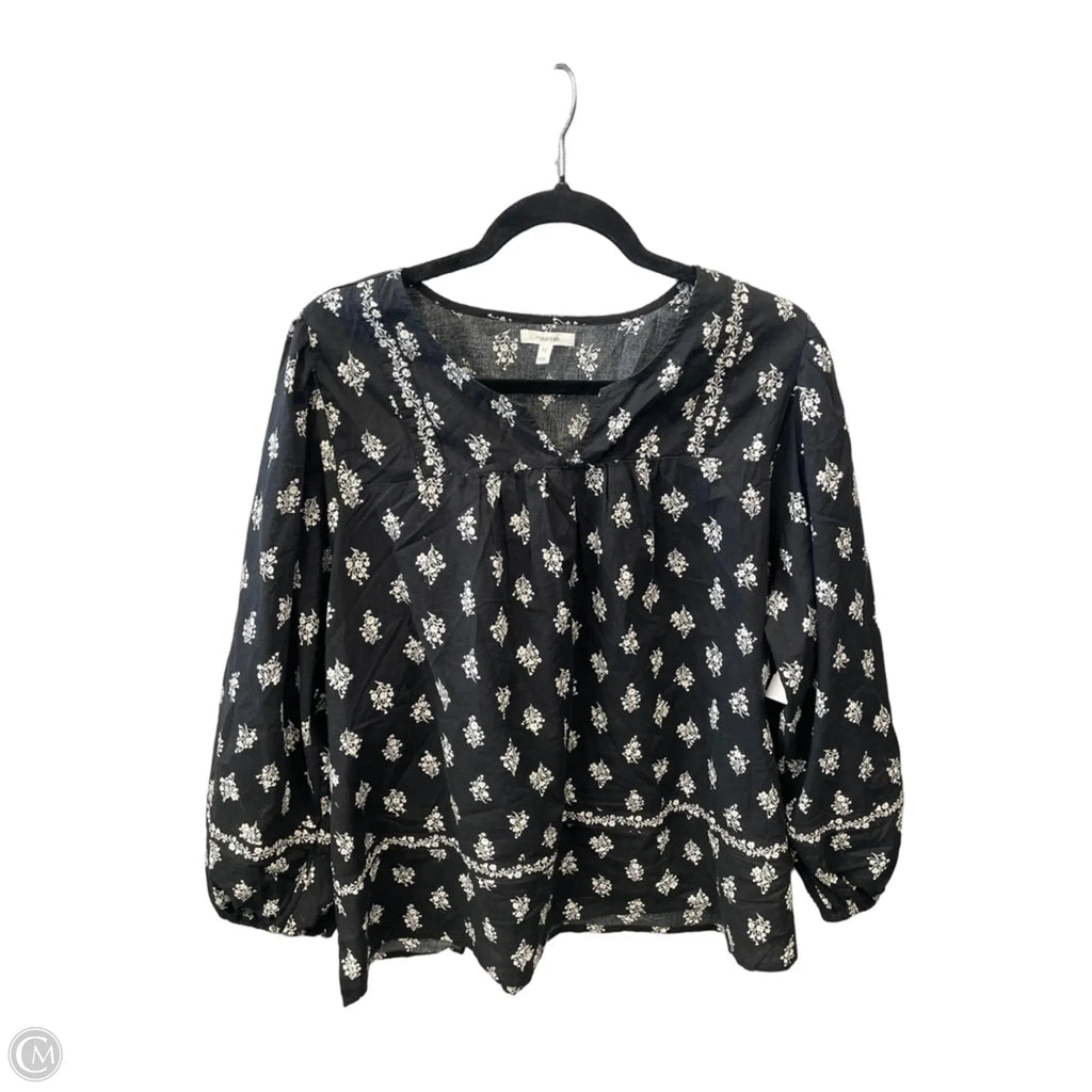 Top Long Sleeve By Maurices In Black, Size: Xxl