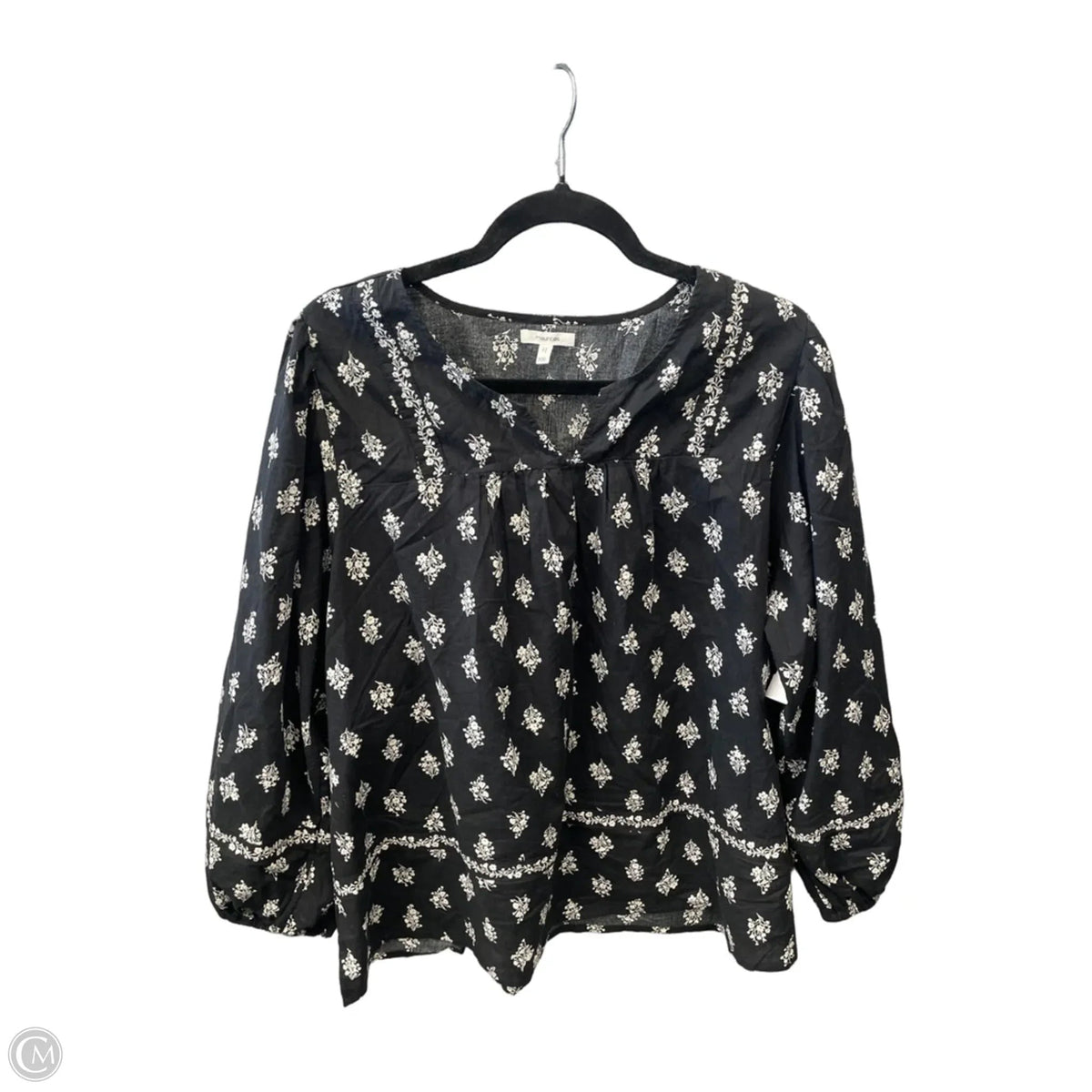 Top Long Sleeve By Maurices In Black, Size: Xxl