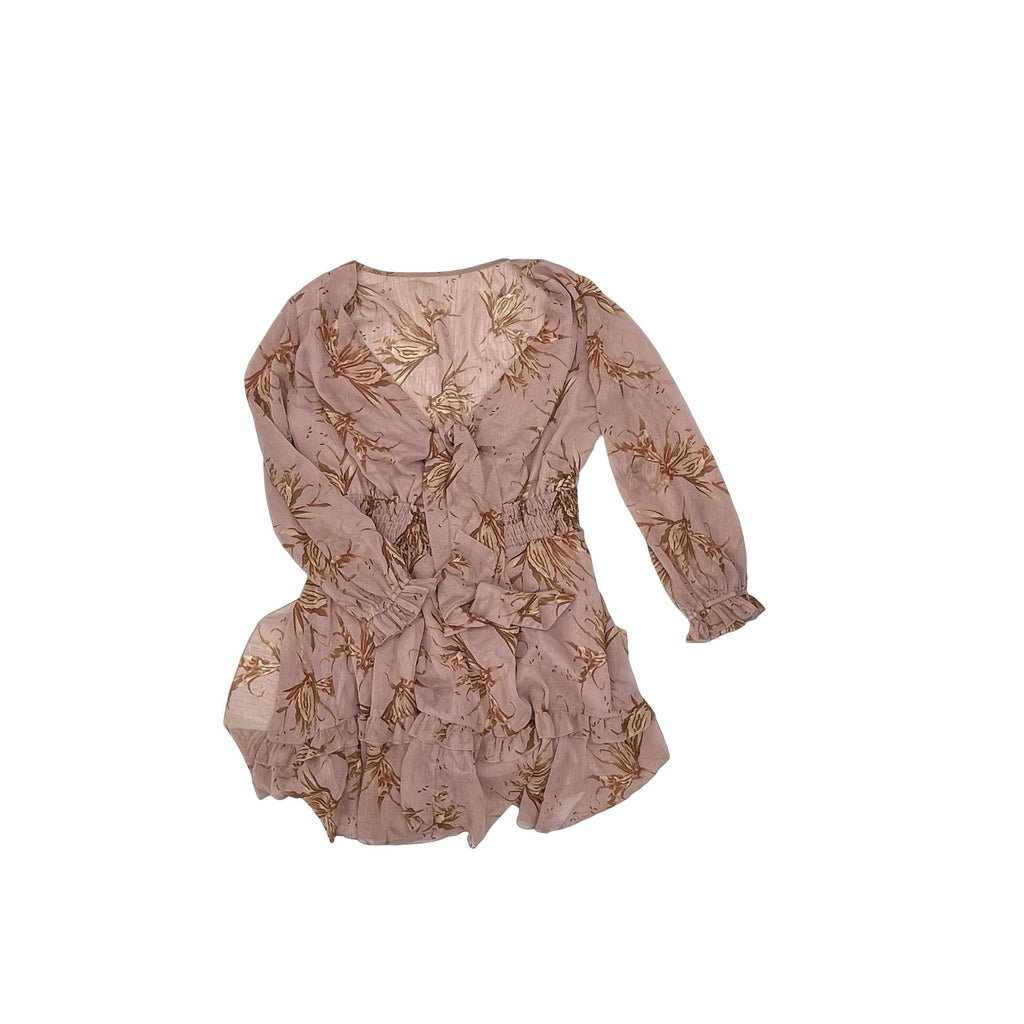 Dress Party Midi By Cmf In Brown & Pink, Size:Xl