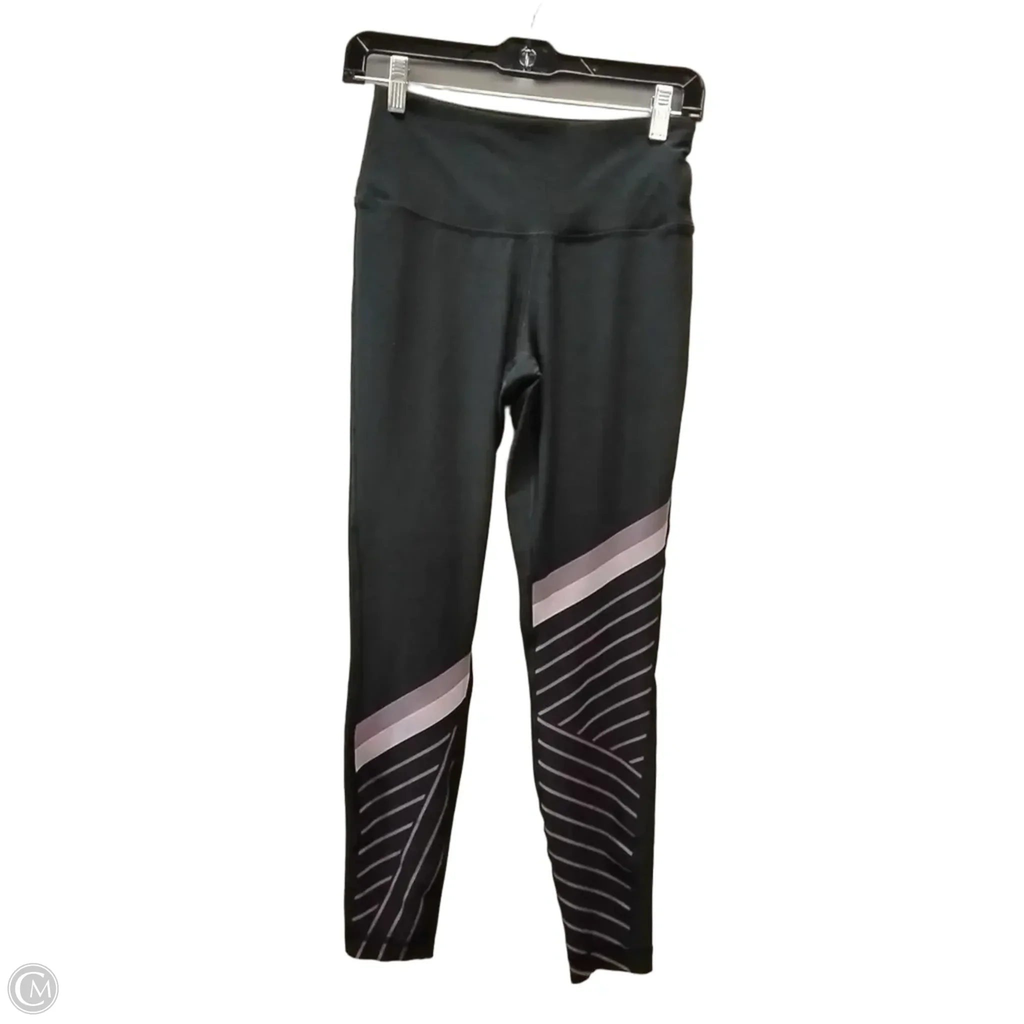Athletic Leggings By 90 Degrees By Reflex In Black & Purple, Size: S