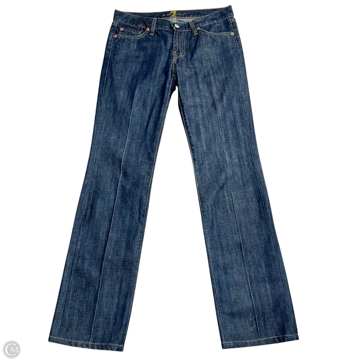 Jeans Straight By 7 For All Mankind In Blue Denim, Size: 6