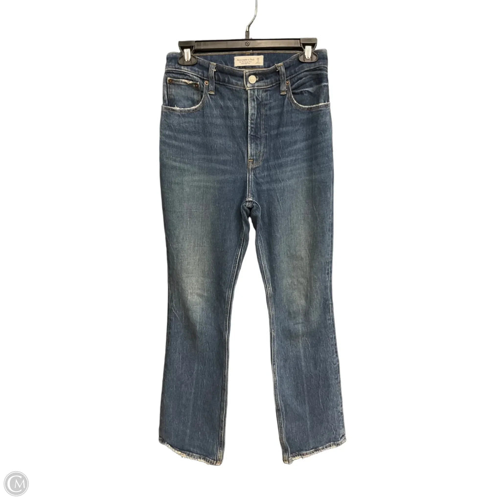 Jeans Boot Cut By Abercrombie And Fitch In Blue Denim, Size: 2