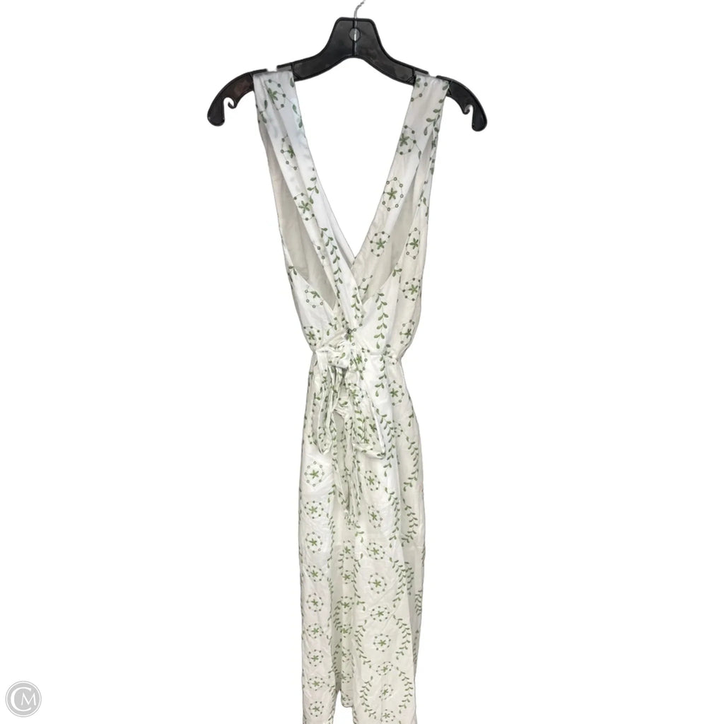Dress Casual Maxi By A New Day In Green & White, Size: M
