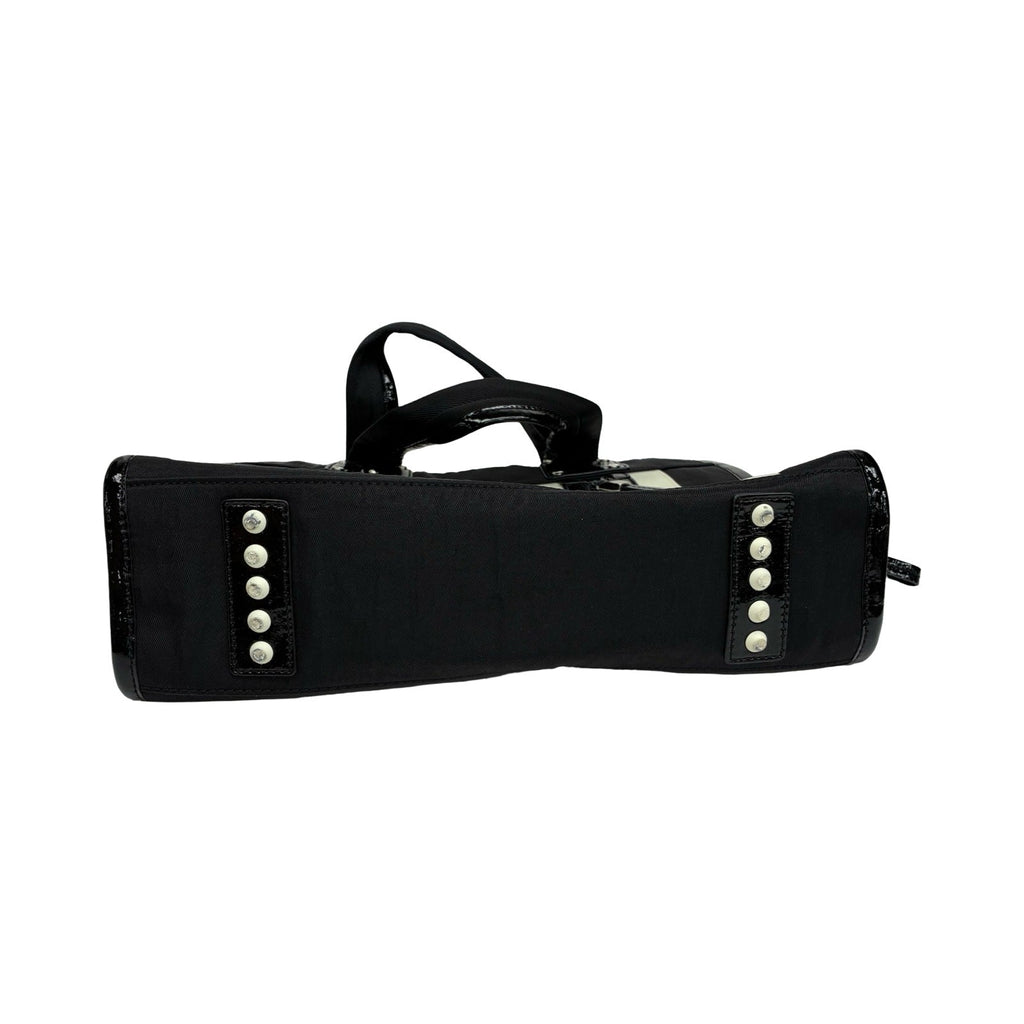 Handbag Designer By Milly In Black & Cream, Size:Medium