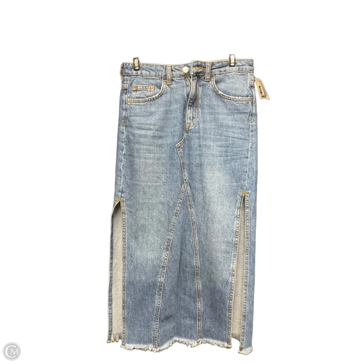 Skirt Maxi By Free People In Blue Denim, Size: 0