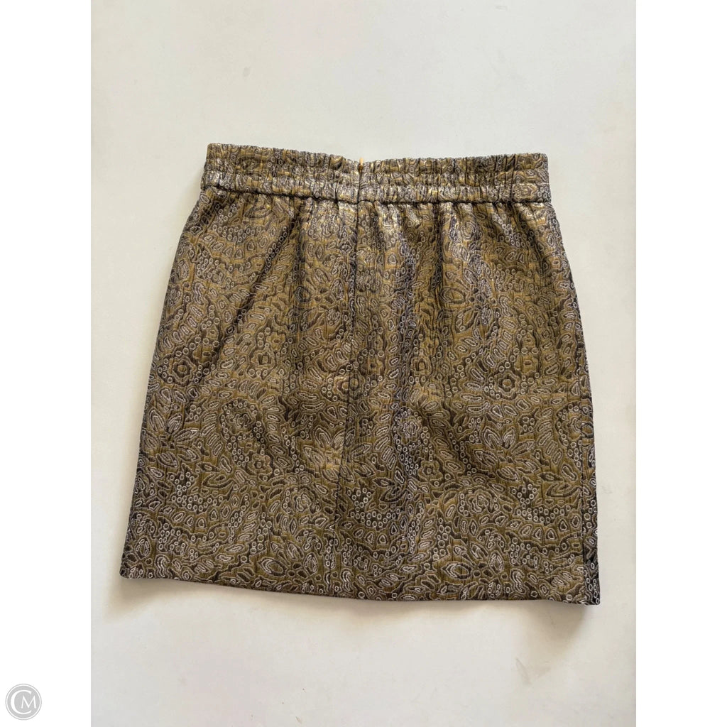 Skirt Mini & Short By Loft In Gold, Size: Xs