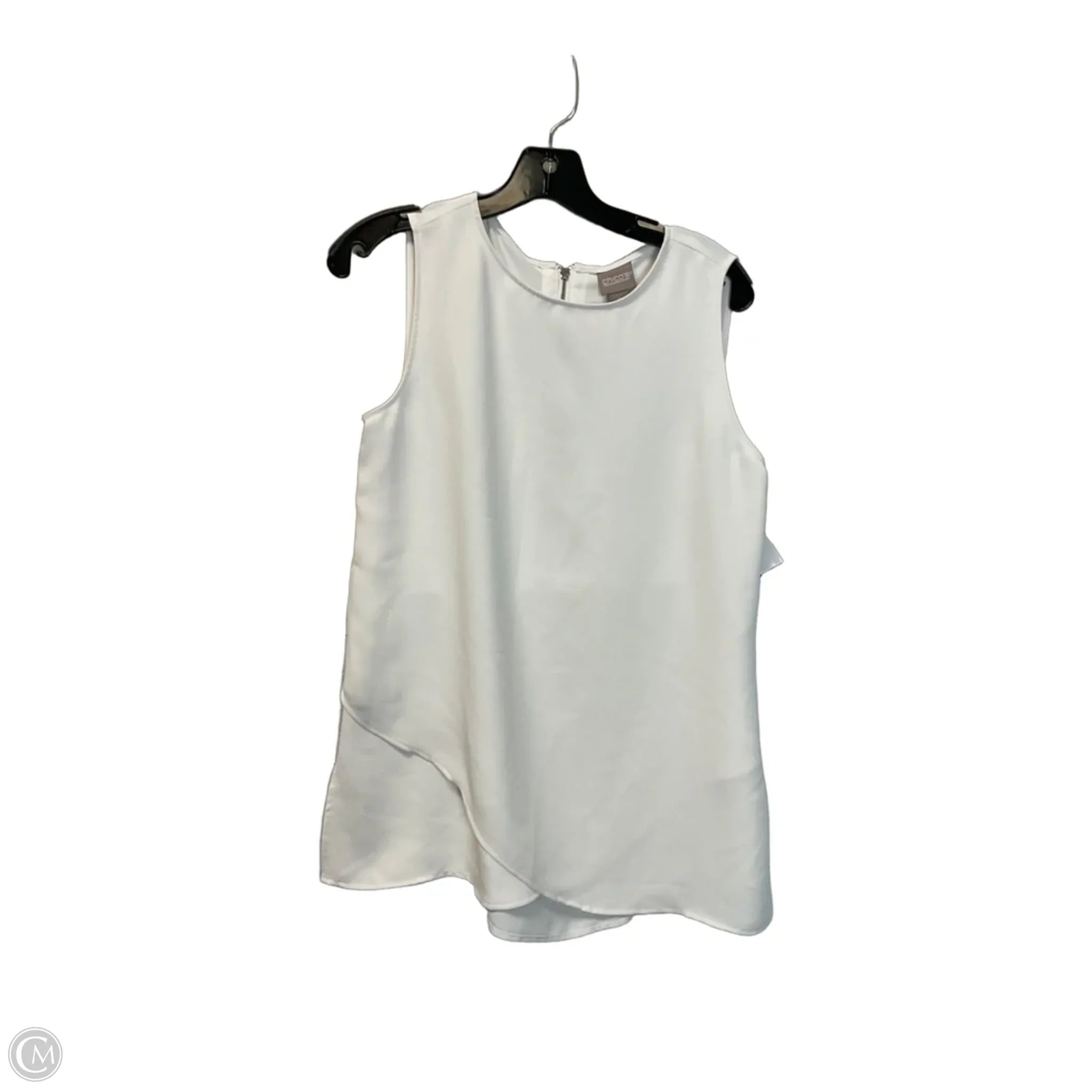 Top Sleeveless By Chicos In White, Size: 0