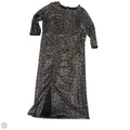 Dress Casual Midi By Lane Bryant In Black & Silver, Size: 1x