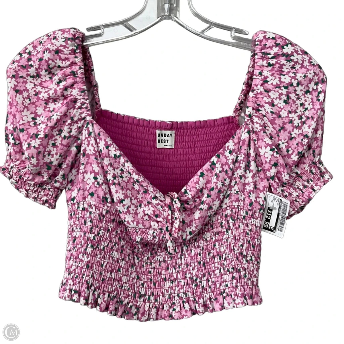 Top Short Sleeve By Sunday Best In Pink, Size: Xs