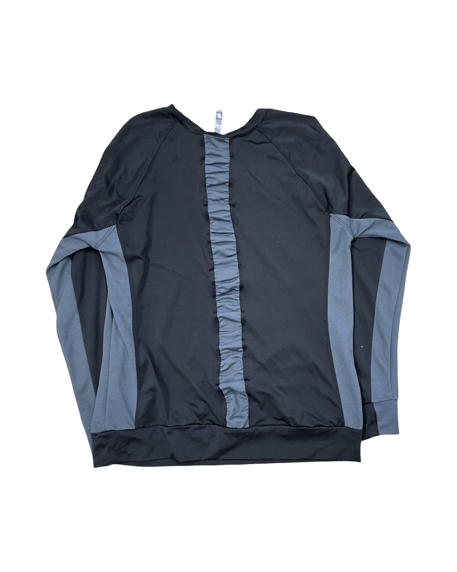 Athletic Top Ls Crewneck By Clothes Mentor In Grey, Size:Xl