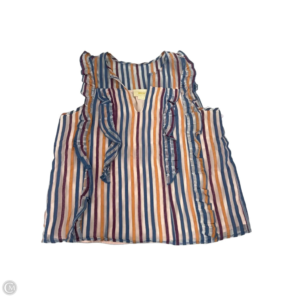 Top Sleeveless By Maeve In Striped Pattern, Size: S