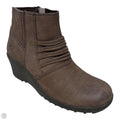 Zurich Wedge Boots Ankle Heels By Keen In Brown, Size: 8