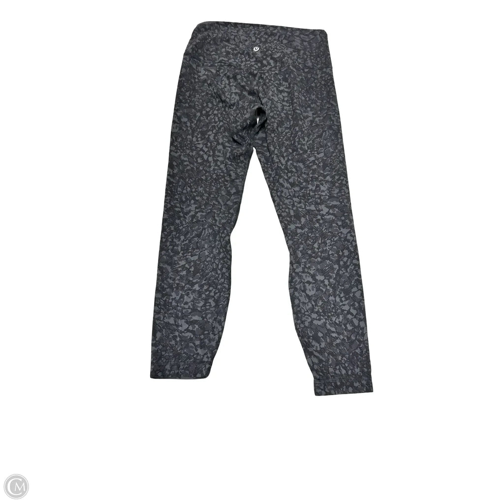 Athletic Leggings By Lululemon In Black & Grey, Size: 8