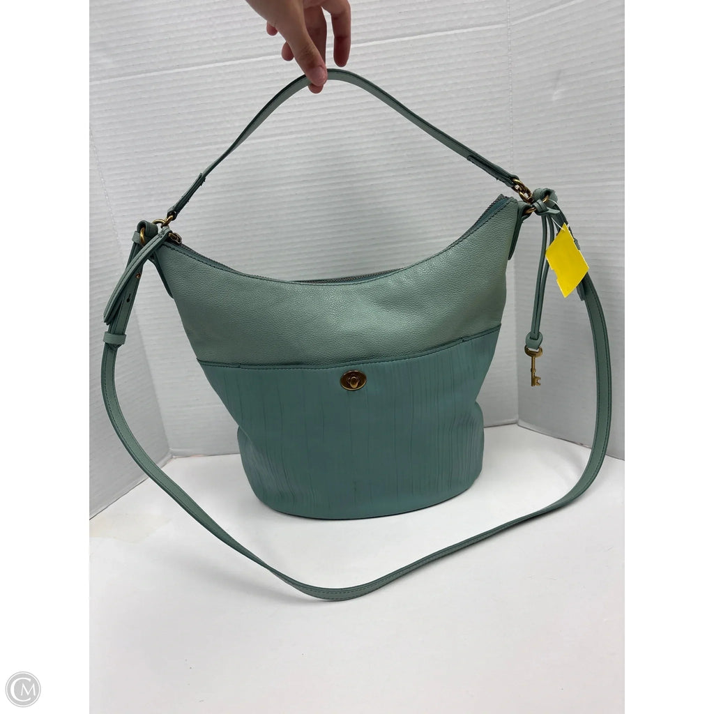 Handbag Leather By Fossil, Size: Large