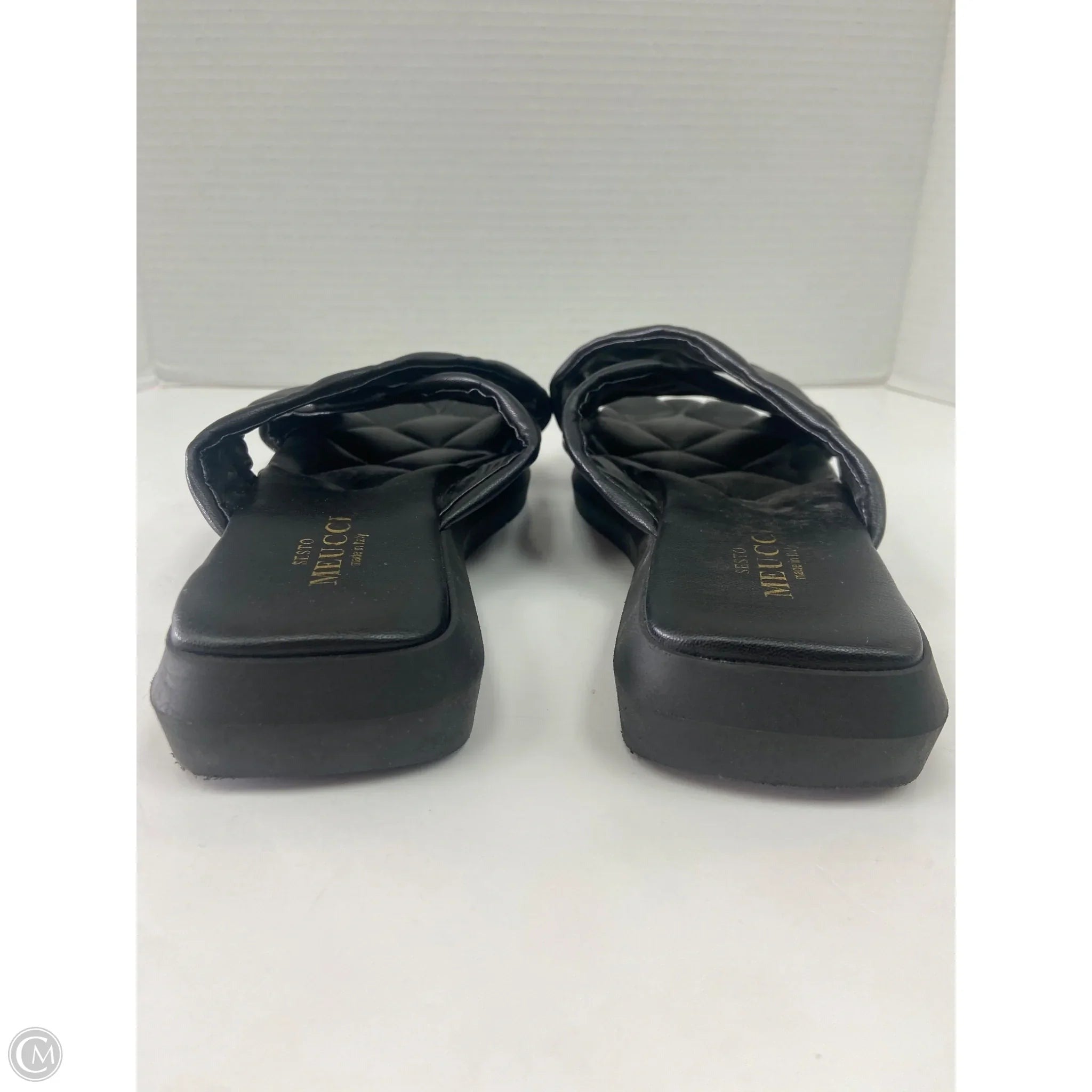 Sandals Flats By Clothes Mentor In Black, Size: 10