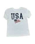Top Ss By Clothes Mentor In Blue Red & White, Size:M