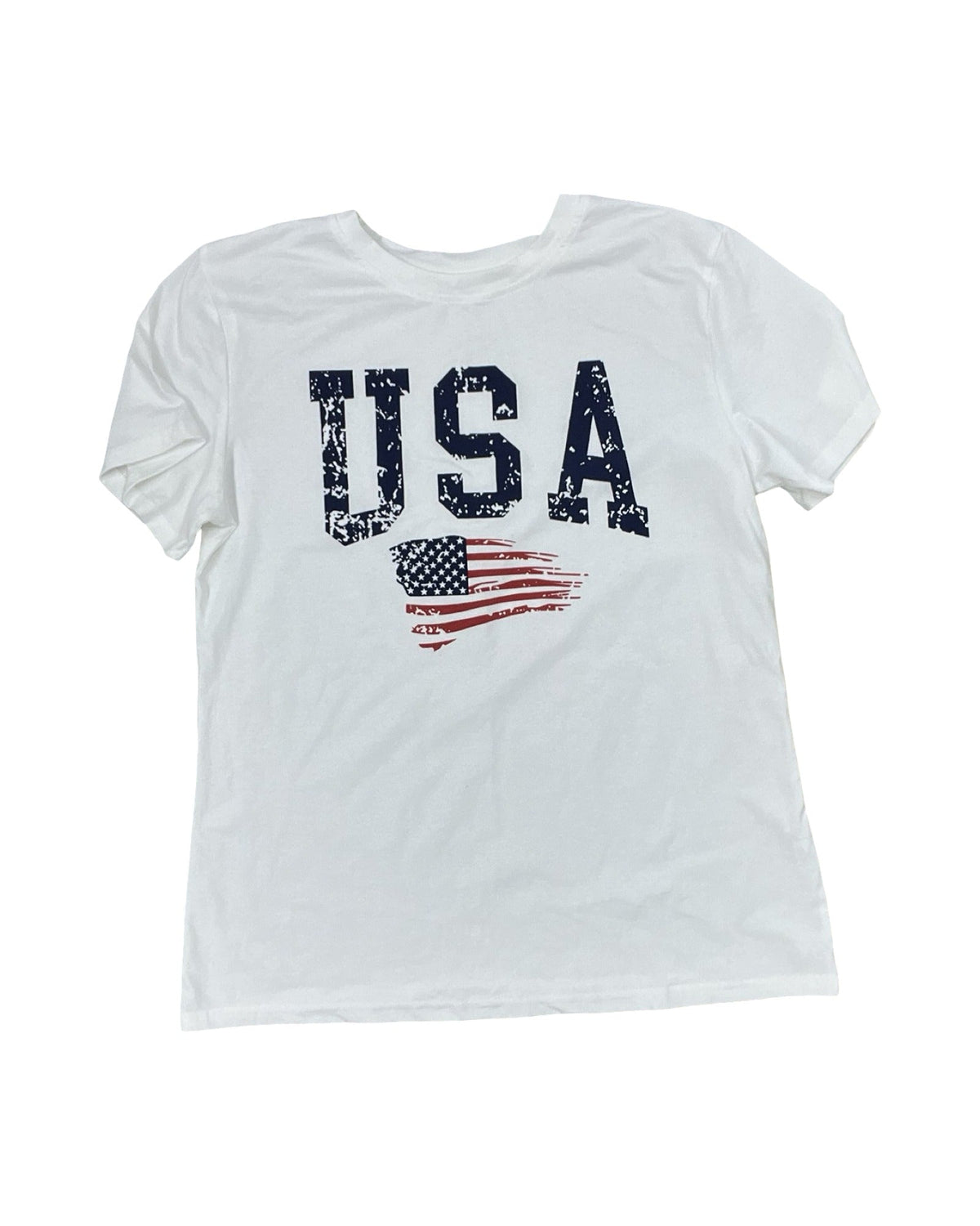 Top Ss By Clothes Mentor In Blue Red & White, Size:M