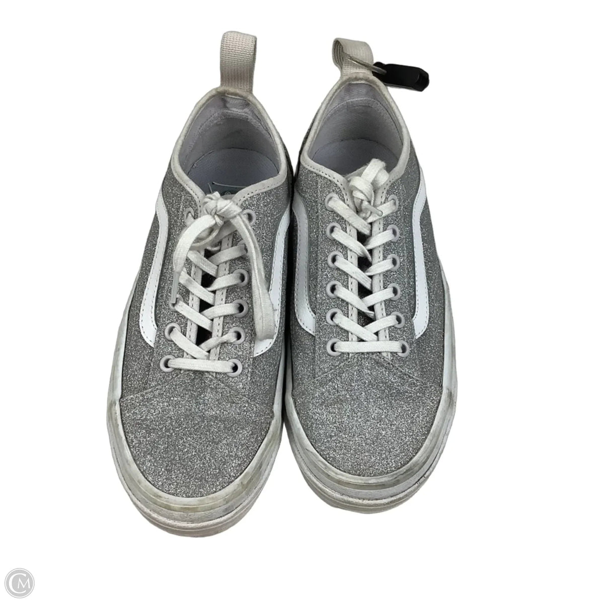 Shoes Sneakers By Vans In Silver, Size: 8