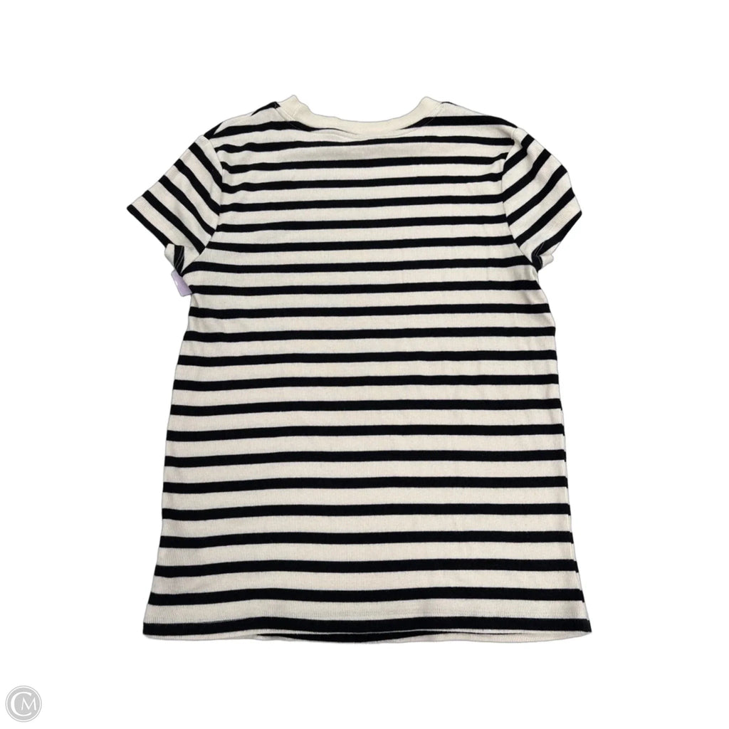 Top Short Sleeve By A New Day In Black & Cream, Size: L
