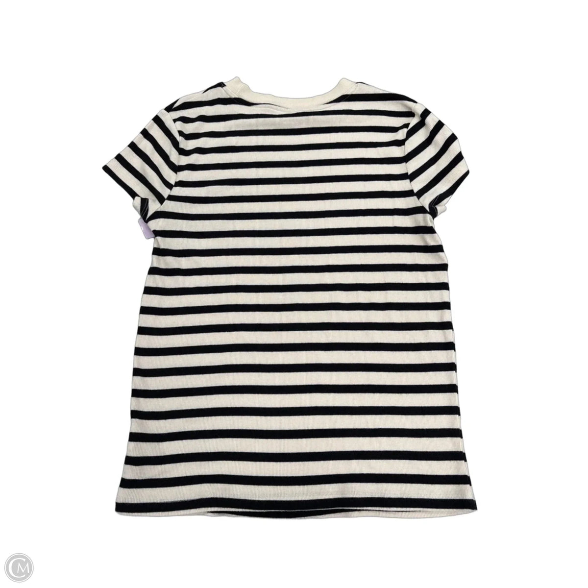 Top Short Sleeve By A New Day In Black & Cream, Size: L