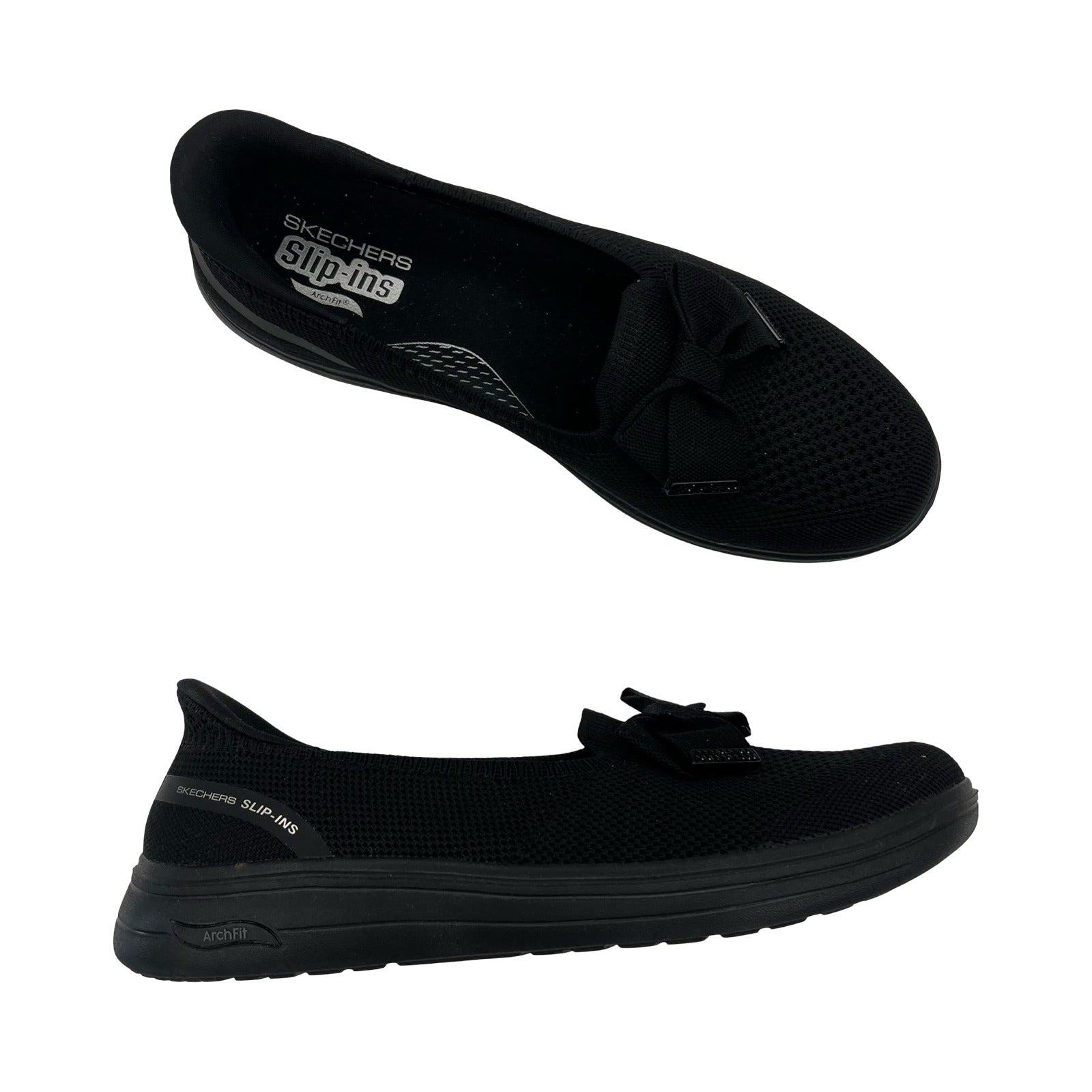 Shoes Flats By Skechers In Black, Size:10