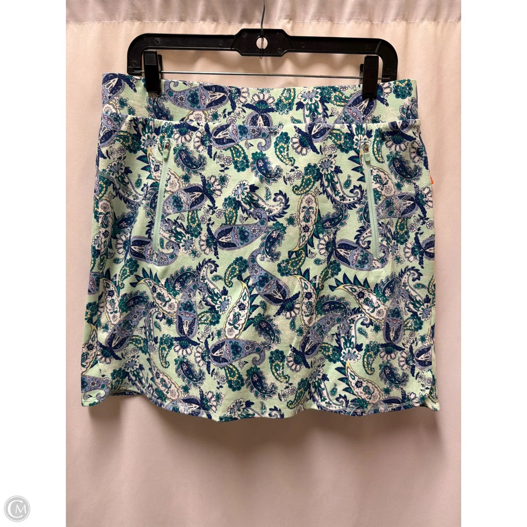 Skirt Mini & Short By Talbots In Green, Size: M