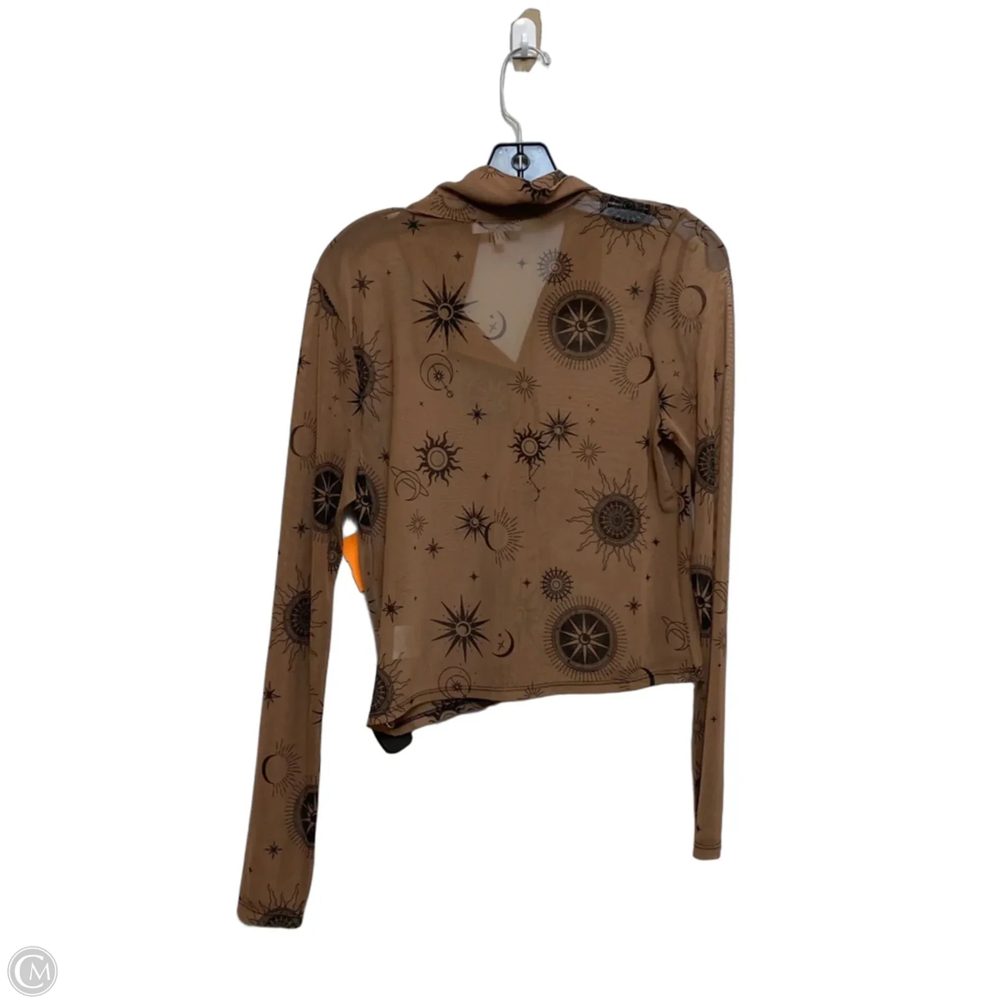 Blouse Long Sleeve By June & Hudson In Black & Brown, Size: Xl