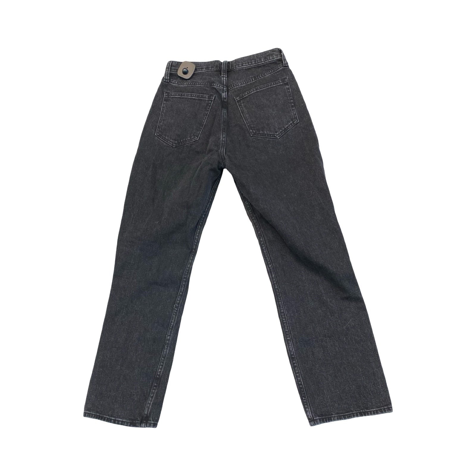 Jeans Straight By Abercrombie And Fitch In Black Denim, Size:0