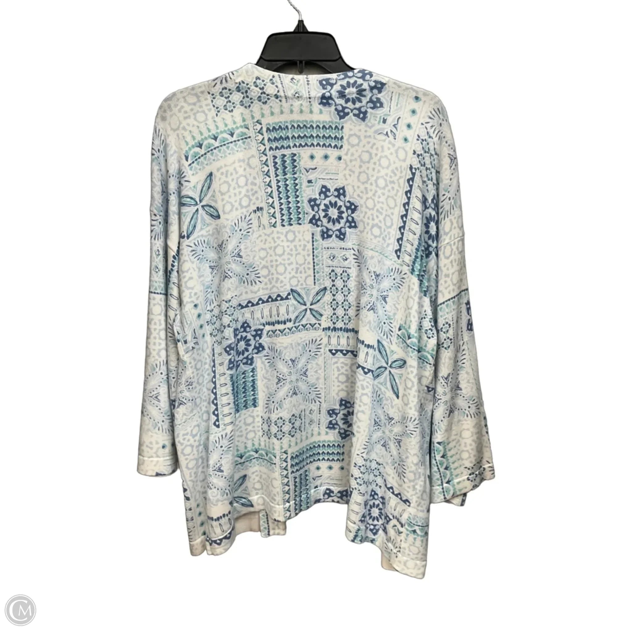 Cardigan By Christopher And Banks In Blue & White, Size: Xl