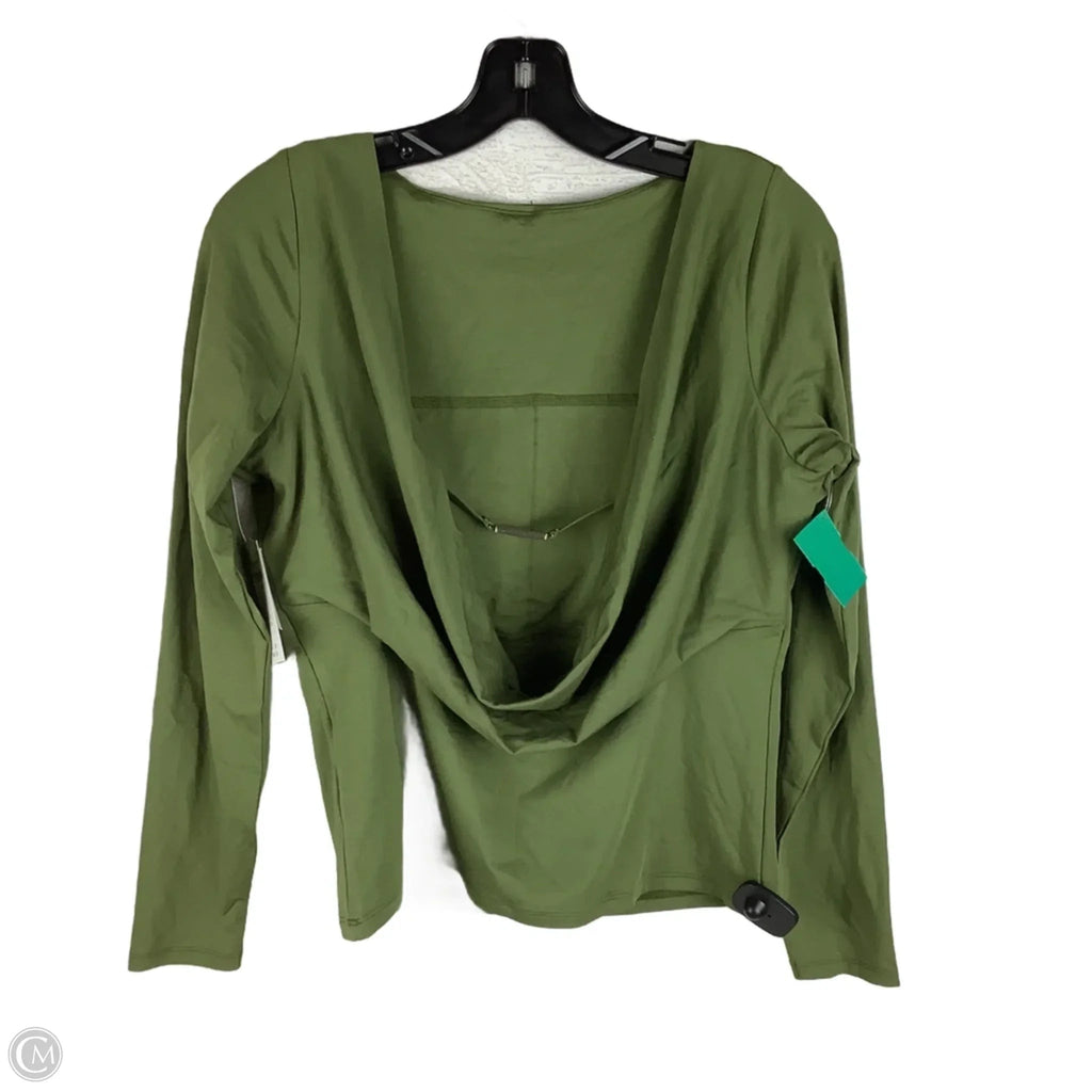 Top Long Sleeve By Abercrombie And Fitch In Green, Size: L