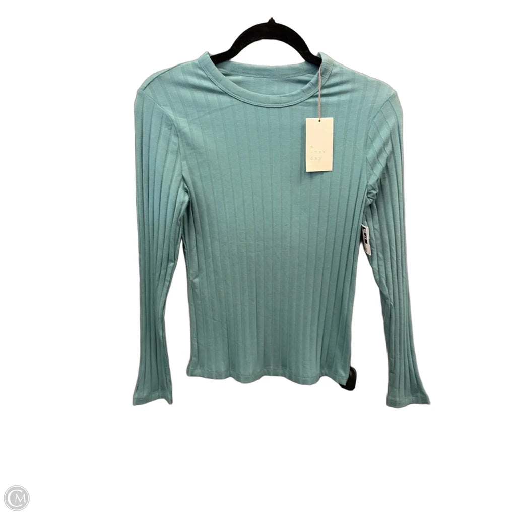 Top Long Sleeve Basic By A New Day In Green, Size: S