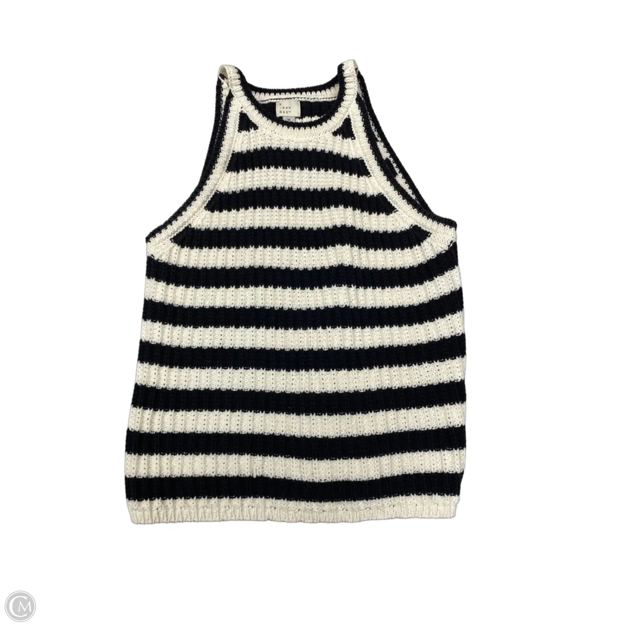 Top Sleeveless By A New Day In Striped Pattern, Size: M