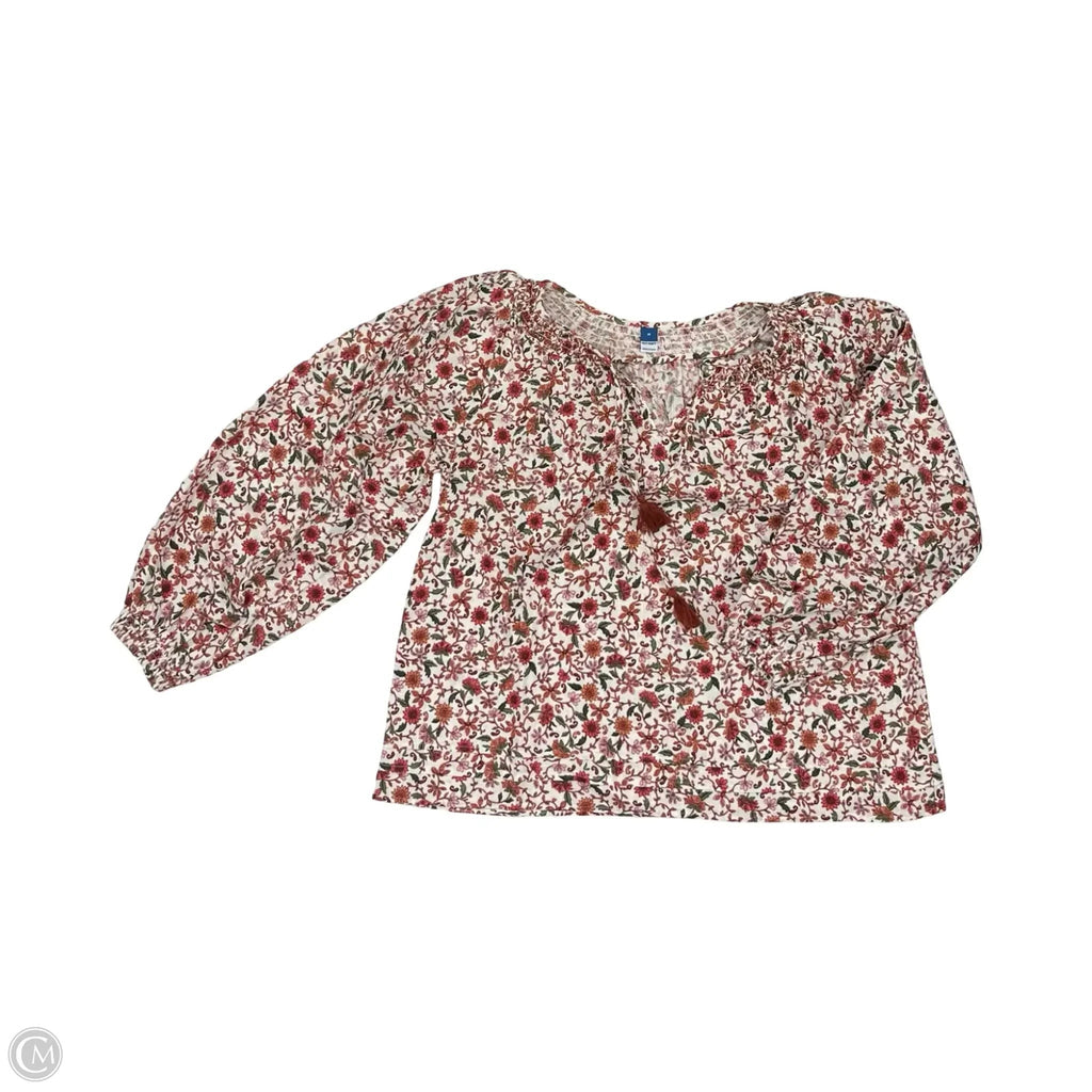 Blouse Long Sleeve By Old Navy In White, Size: M